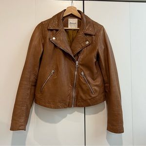 Madewell washed leather motorcycle jacket